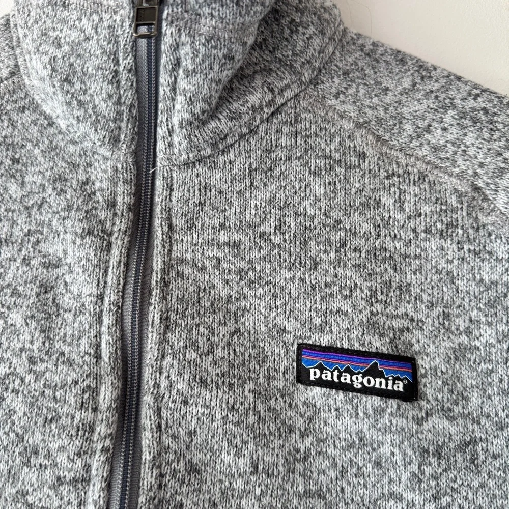 Patagonia - Women’s Better Sweater Quarter Zip Fleece Long Sleeve Top in Gray - Picture 3 of 5